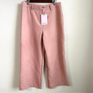 NWT Avec Les Filles Wide Leg Trousers in Blush Size 10